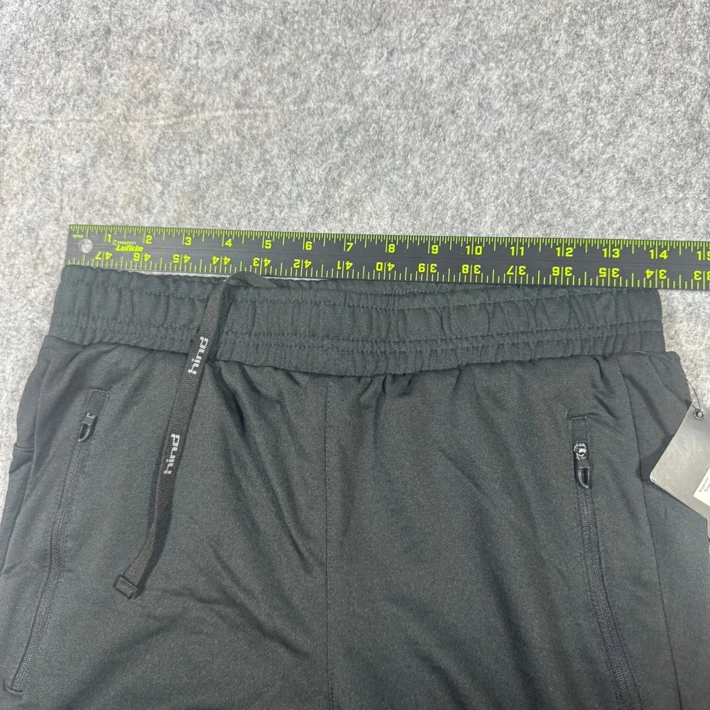 Hind Hydra Mens Black Performance Running Pants Zipper Pockets Reflective S